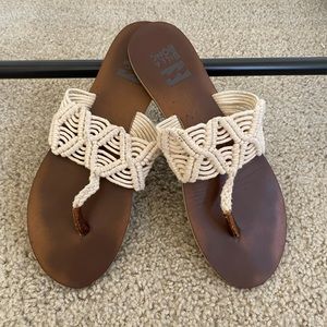 Billabong size 8 crochet sandals